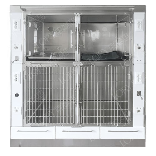 固定动物笼具 - IDGM-SDEGA - Lory Progetti Veterinari srl - 模块化 / 两级 / PVC
