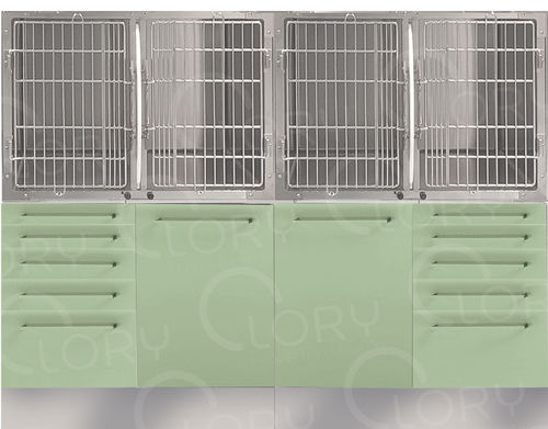 4格动物笼具 - GA035 - Lory Progetti Veterinari srl - 不锈钢