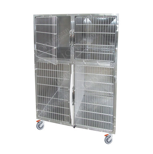 犬用动物笼具 - GA010 - Lory Progetti Veterinari srl - 4格 / 两级 / 带滑轮