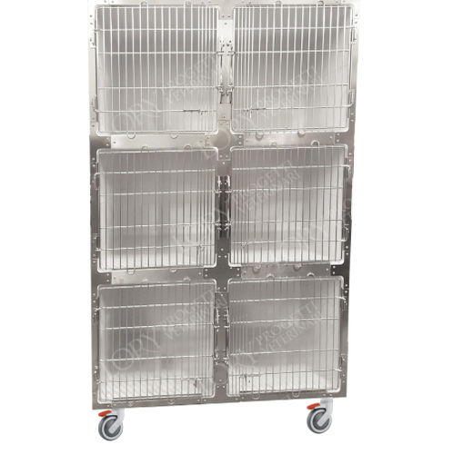 6格动物笼具 - GAPVC002 - Lory Progetti Veterinari srl - 带滑轮 / PVC