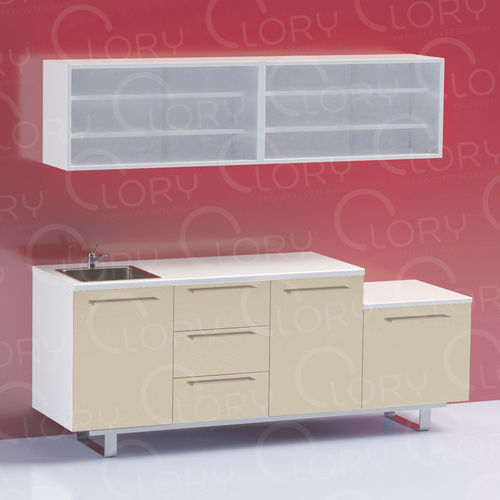 兽医诊所工作台 - COMP006/A - Lory Progetti Veterinari srl - 带抽屉 / 带收纳 / 带水槽