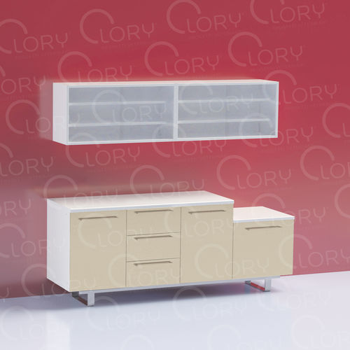 兽医诊所工作台 - COMP006/B - Lory Progetti Veterinari srl - 带抽屉 / 带收纳 / 带门