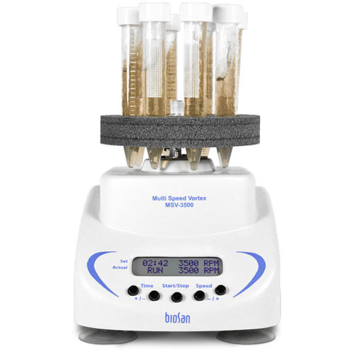旋涡式实验室搅拌器 - MSV-3500 - Biosan - 数字 / 紧凑型 / 变速