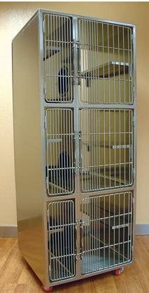 猫动物笼具 - 1200-50 - Tristar Vet - 3格 / 不锈钢