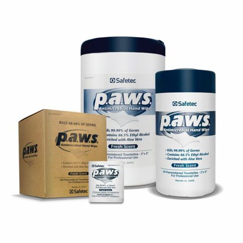 手部卫生清洁湿巾 - p.a.w.s.® - Safetec of America