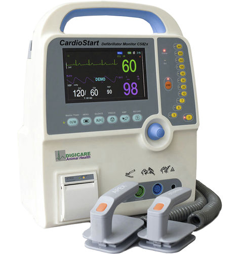 手动体外除颤器 - CardioStart CS82xVet - Digicare Animal Health - 兽用 / 带多参数监护仪