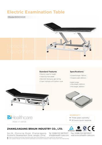 Brochure_Electric Examiantion bed(BIDE002E)_BiHealthcare