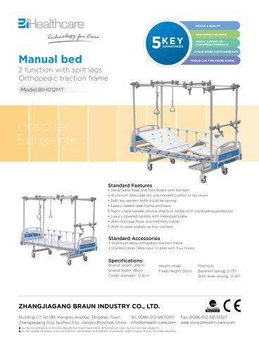 Brochure_ function with spilt legs Orthopedic traction frame-(BIH012MT)_Bihealthcare