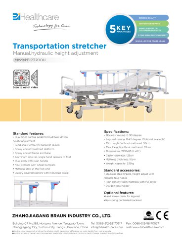 Brochure_Manual transportation stretcher(BIPT200H)_BiHealthcare