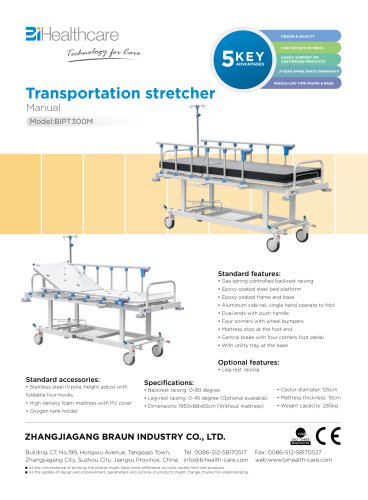 Brochure_Manual transportation stretcher(BIPT300M)_BiHealthcare