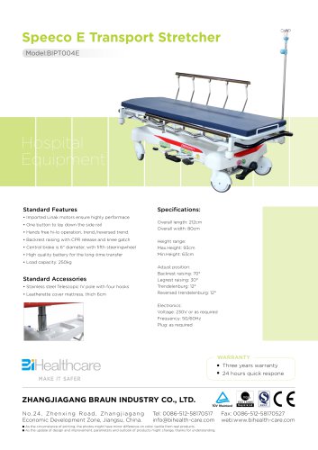 Brochure_Speeco E Transportation Stretcher(BIPT004E)_BiHealthcare