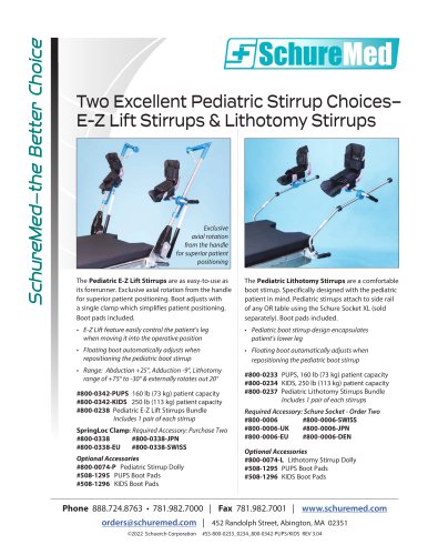 Pediatric Lithotomy Stirrups