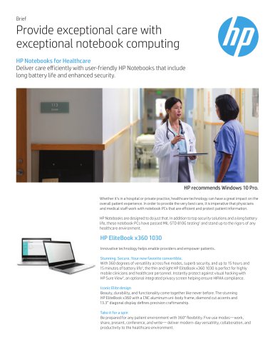 Provide exceptional care with  exceptional notebook computing