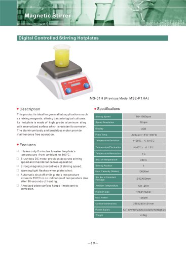 Digital Controlled Stirring Hotplates