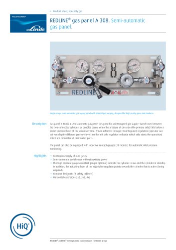 REDLINE® gas panel A 308