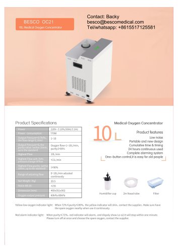 10L 5L oxygen concentrator