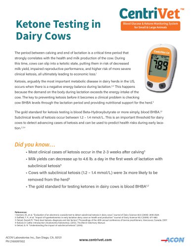 Ketone Testing in Dairy Cows