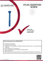 Atlas Odontoid Screw System Datasheet