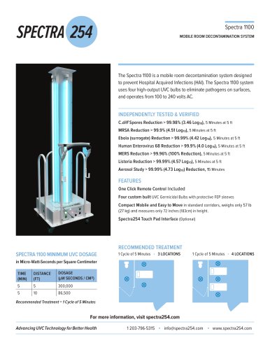 Spectra 1100 Mobile Room Sanitizing System