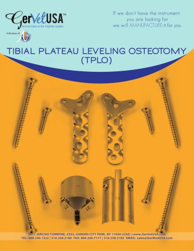 TIBIAL PLATEAU LEVELING OSTOOTOMY(TPLO)