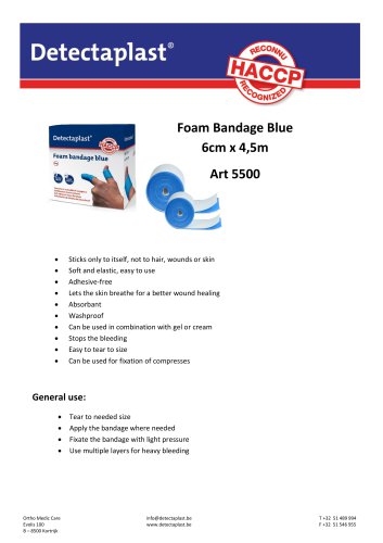 FOAM BANDAGE BLUE