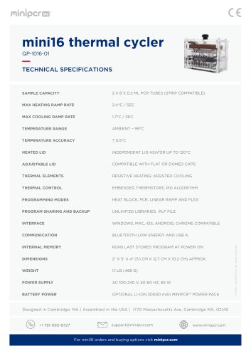 mini16 thermal cycler