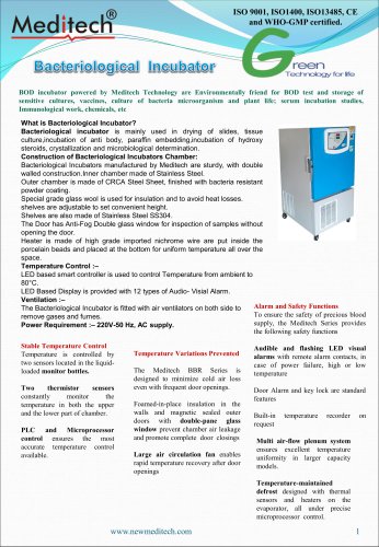 Bacteriological Incubator