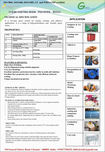 CLEAR CASTING RESIN-POLYSTER