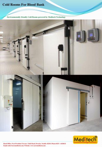 Cold rooms for Blood Bank