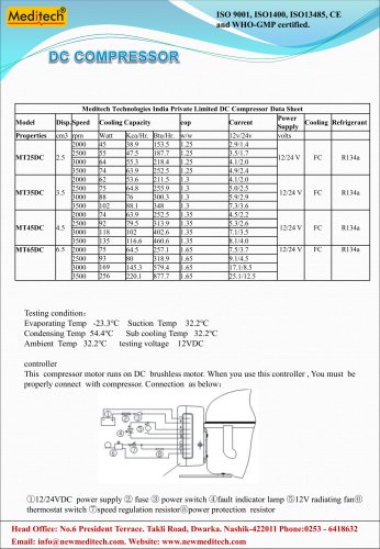 meditech dc compressor