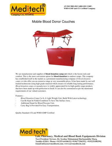 Mobile Blood Donor Couches