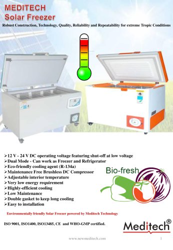 Solar freezer