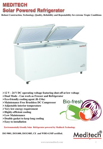 Solar Powered Refrigerator