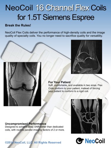 NeoCoil 16 Channel Flex Coils  for 1.5T Siemens Espree