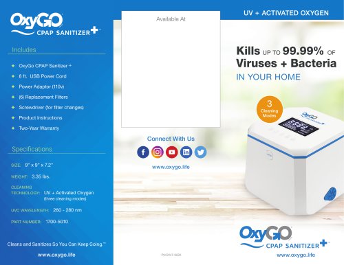 OxyGo CPAP Sanitizers