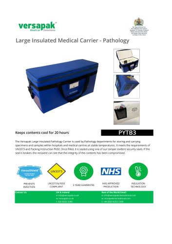 Large Insulated Medical Carrier - Pathology