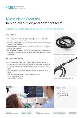 Micro Vision Systems in high resolution and compact form