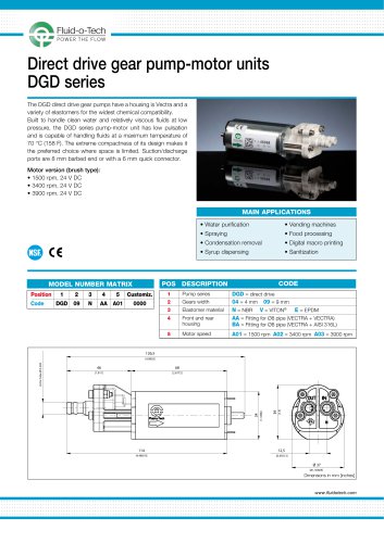 Gear Pump-Motor Unit DGD series