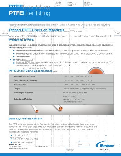 PTFE Liner Tubing