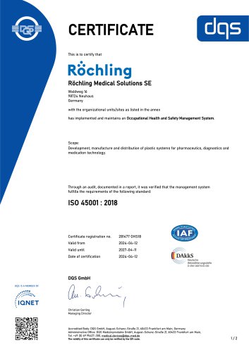 ISO 45001 Brensbach - Röchling