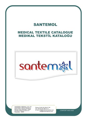 SANTEMOL Group  MEDICAL - HOSPITAL TEXTILE - UNIFORMS CATALOGUE