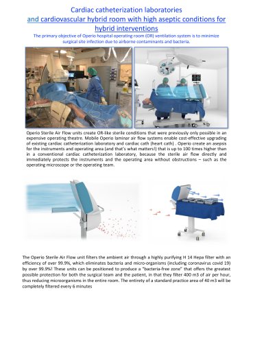 cardiac catheterization laboratory and Cardiovascular Hybrid Operating Room