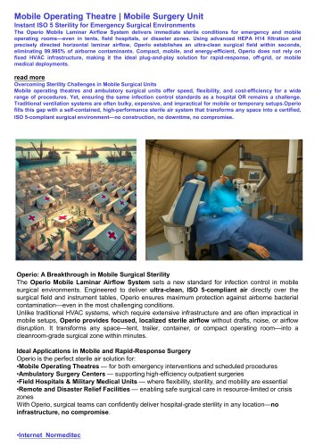 Mobile Operating Theatre  Mobile Surgery Unit