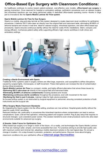 Office-Based Eye Surgery with Cleanroom Conditions