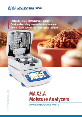 X2 MOISTURE ANALYZERS