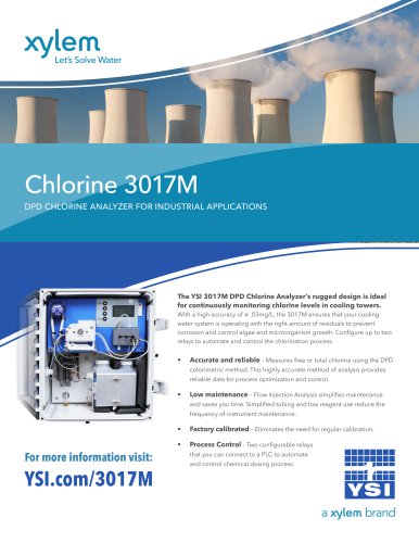 Chlorine 3017M DPD CHLORINE ANALYZER FOR INDUSTRIAL APPLICATIONS