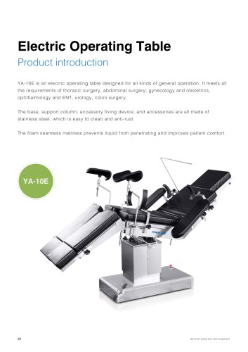 YA-10E Hydraulic Surgical Table
