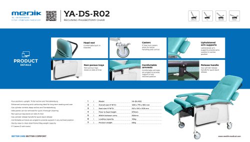 YA-DS-R02 Hospital patient recliner chairs