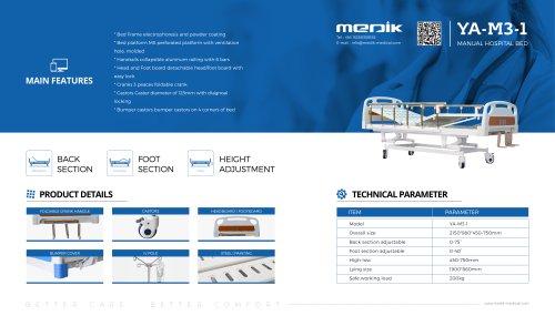 YA-M3-1 High low hospital bed