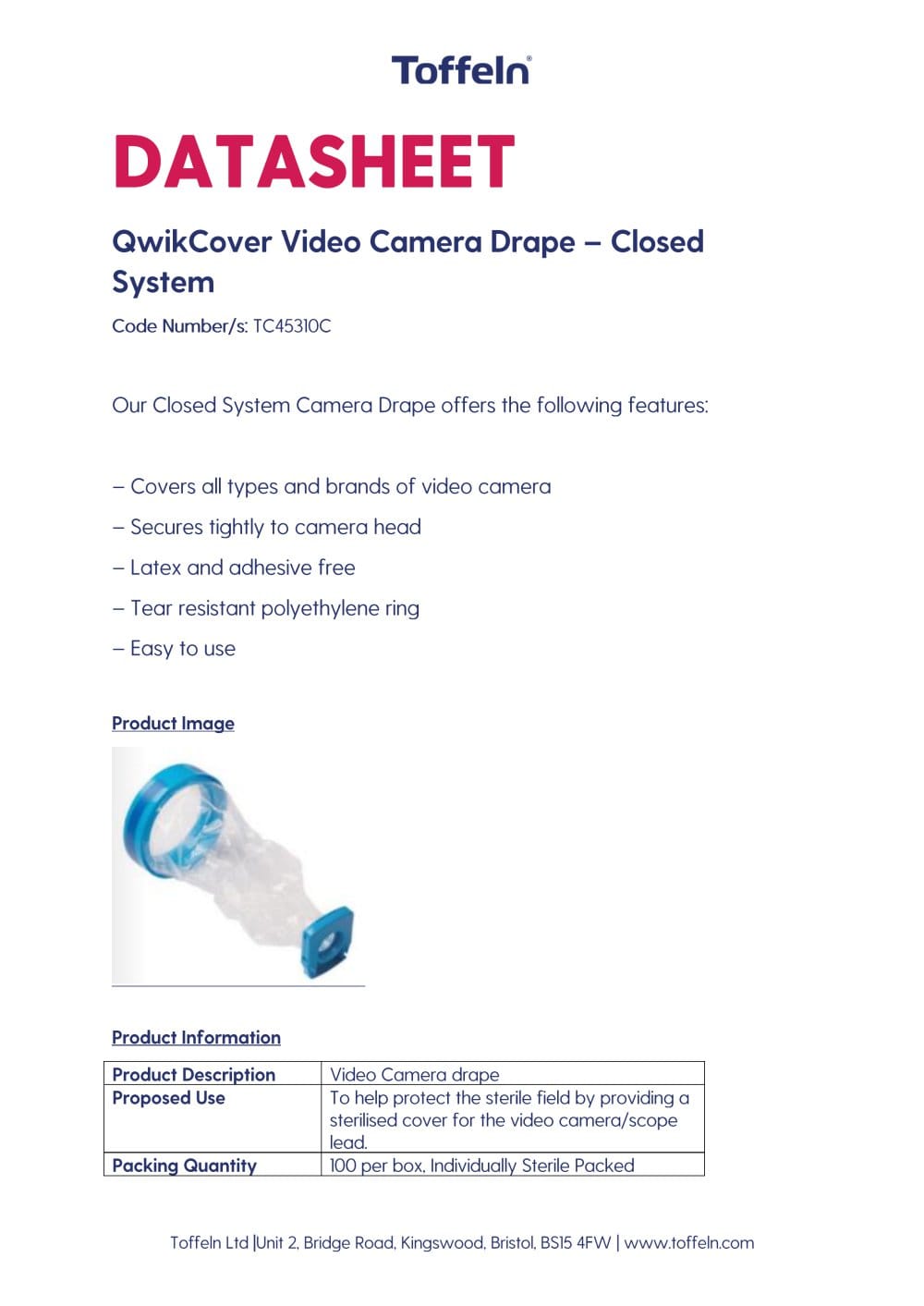 QwikCover Video Camera Drape - Closed System - Toffeln